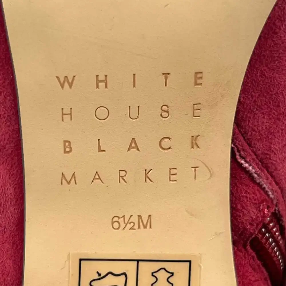 White House Black Market Red Stiletto Heel Ankle Boots | Size 6.5
